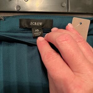 J crew emerald green midi skirt